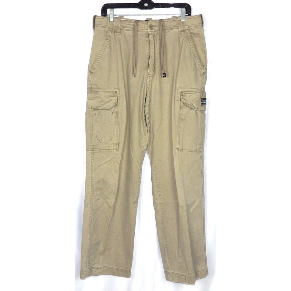 Aeropostale Vintage Y2K Draw String Utility Cargo Khaki Pants Men's 32 X 32